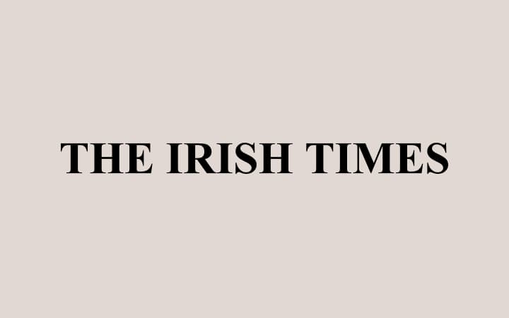 Black “The Irish Times” text on white.