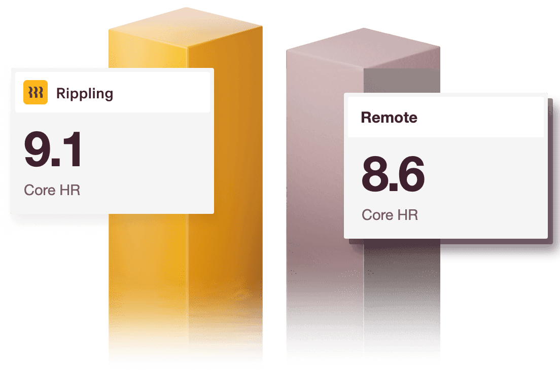 Transparent hero comparison graphic for Rippling vs Remote.