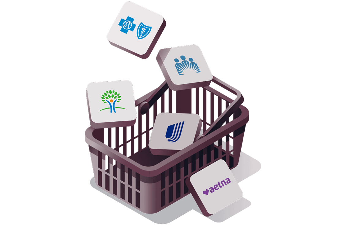 An illustration of a basket holding icons representing benefits